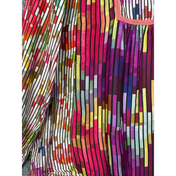 Anthropologie Conditions Apply Top Small Colorful Peasant Boho Poet Cottage - Picture 7 of 14